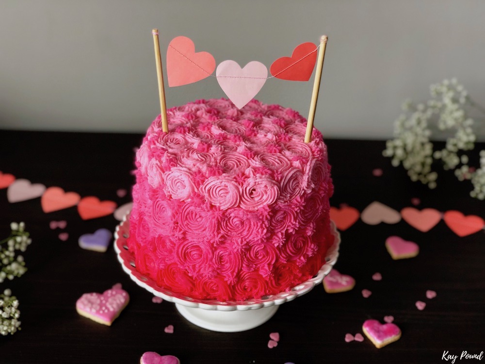 pink ombre cake
